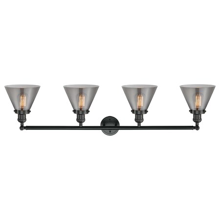 Innovations Lighting 4 Light Vintage Dimmable Led Adjustable Bathroom Fixture 215-BK-S-G43-LED
